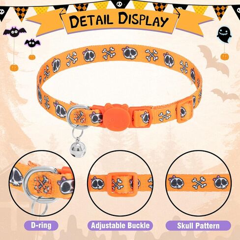 PUPTECK Breakaway Valentine Cat Collar with Bell Charm, 2 Packs Adjustable Kitty Collars Pink & Red Love Pattern, 7.8-11.8 in in Kuwait