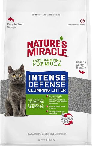 Nature's Miracle Nature’s Miracle Intense Defense Odor Control Litter, 20 Pounds, Odor Control in Saudi Arabia