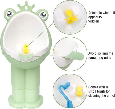 تدريب الضفدع التدريب، نونية تدريب مبولة للأطفال الصغار، مبولة مثبتة على الحائط للأطفال على التبول، الحمام مضحك الأطفال مدرب ، أخضر in Kuwait
