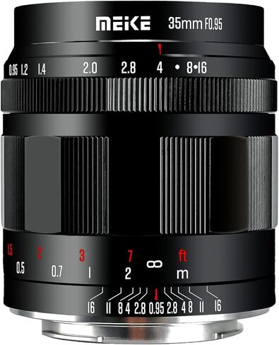 Meike 35mm f0.95 Large Aperture Manual Focus APS-C Lens Compatible with RF-Mount Cameras EOS-R EOS-RP R5 R6 R7 R10 R50 Under APS-C Mode in Saudi Arabia