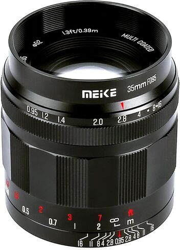 Meike 35mm f0.95 Large Aperture Manual Focus APS-C Lens Compatible with RF-Mount Cameras EOS-R EOS-RP R5 R6 R7 R10 R50 Under APS-C Mode in Saudi Arabia