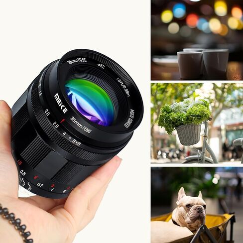 Meike 35mm f0.95 Large Aperture Manual Focus APS-C Lens Compatible with RF-Mount Cameras EOS-R EOS-RP R5 R6 R7 R10 R50 Under APS-C Mode in Saudi Arabia