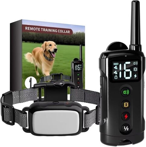 Tifoss Dog Shock Collar with Remote - 1000FT Dog Training Collar with 4Training Modes, Beep, Vibration, Shock, IPX7 Waterproof Rechargeable Electric Collar for All Breeds Sizes Dogs in Kuwait