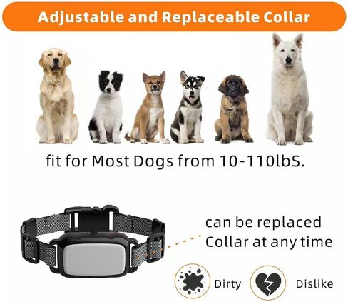 Tifoss Dog Shock Collar with Remote - 1000FT Dog Training Collar with 4Training Modes, Beep, Vibration, Shock, IPX7 Waterproof Rechargeable Electric Collar for All Breeds Sizes Dogs in Kuwait