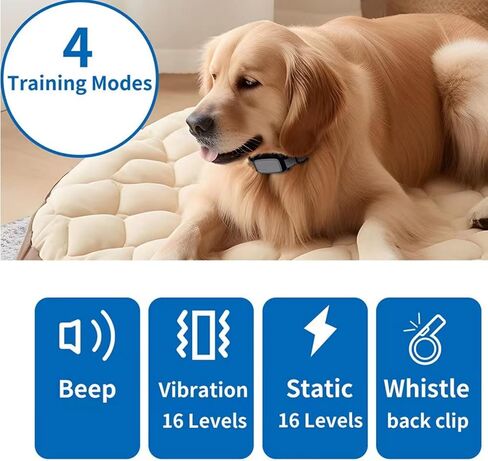Tifoss Dog Shock Collar with Remote - 1000FT Dog Training Collar with 4Training Modes, Beep, Vibration, Shock, IPX7 Waterproof Rechargeable Electric Collar for All Breeds Sizes Dogs in Kuwait