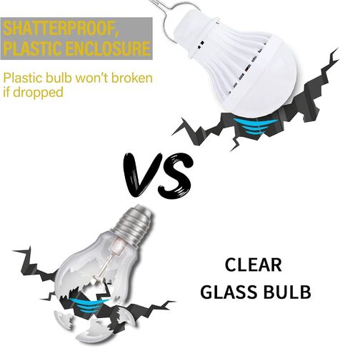 USB LED Light Bulb Camping Latern Outdoor Light with Simple Switch, Portable LED Bulb 5V 5W for Garage Warehouse Car Truck Fishing Boat Outdoor Emergency Light White Lamp 2.5m/8.2ft… in Kuwait