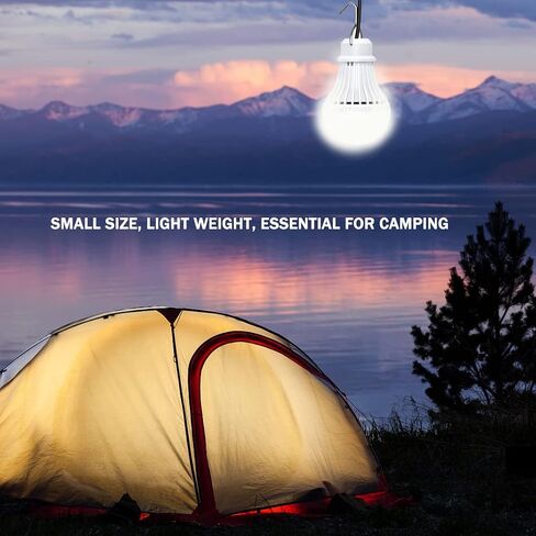 USB LED Light Bulb Camping Latern Outdoor Light with Simple Switch, Portable LED Bulb 5V 5W for Garage Warehouse Car Truck Fishing Boat Outdoor Emergency Light White Lamp 2.5m/8.2ft… in Kuwait