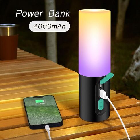 Color String Lights + Camping Lantern Flashlight: 33FT Camping String Lights with 4000mAh Power Bank, Waterproof LED Camping Lights, Portable Tent Lights for Camping Power Outage Emergency Home in Kuwait