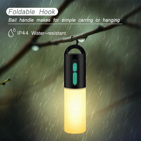 Color String Lights + Camping Lantern Flashlight: 33FT Camping String Lights with 4000mAh Power Bank, Waterproof LED Camping Lights, Portable Tent Lights for Camping Power Outage Emergency Home in Kuwait