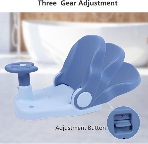 مقعد حمام للأطفال من جي بيست، كرسي حمام للأطفال قابل للتعديل بثلاث سرعات، أوضاع الجلوس والكذب، مقعد حمام للرضع مع 4 أكواب شفط قوية، مقعد حمام للرضع قابل للطي والتعليق (وردي) in Kuwait