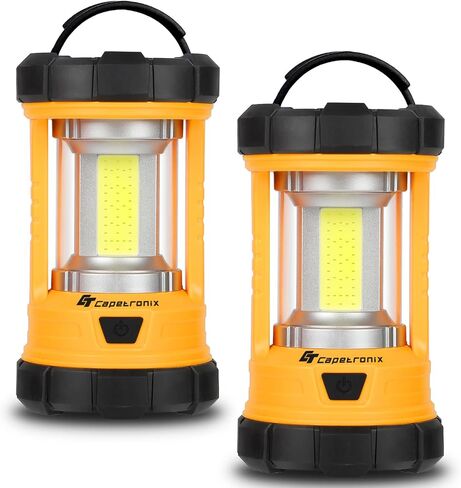 Camping Lantern, 3200LM Bright Camping Lights, 4600mAh Power Bank & Rechargeable LED Lantern, Lantern Flashlight for Power Outages/Hurricane/Emergency, CT CAPETRONIX Camping Accessories (2-Pack) in Saudi Arabia