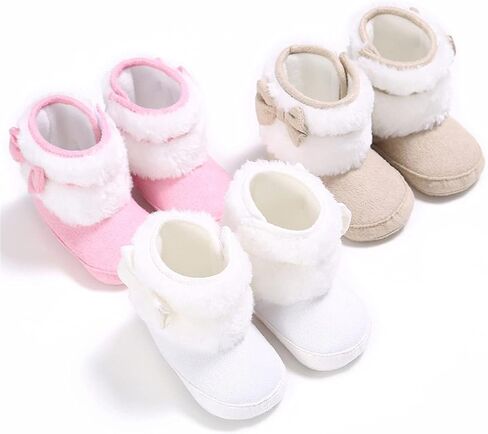 IHPCARE Baby Boy's Girl's Fashion Cute Short Boots Socks Shoes Newborn Boots Soft And Warm Infant Winter Shoes (3-18 Months) in Saudi Arabia