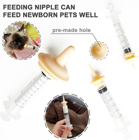 cyg&cl 15 حزمة تغذية الحيوانات الأليفة تغذية الحيوانات الأليفة حقنة تغذية للقطط الحلمة للقطط الحلمة للجراء هريرة زجاجة تغذية عدة للسناجب حديثي الولادة والأرانب والحيوانات الصغيرة والحياة البرية in Kuwait