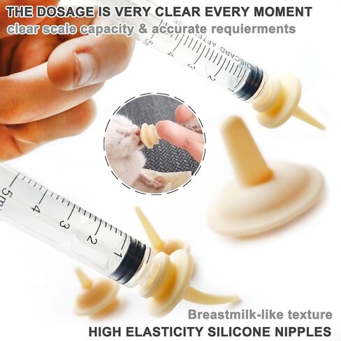 cyg&cl 15 حزمة تغذية الحيوانات الأليفة تغذية الحيوانات الأليفة حقنة تغذية للقطط الحلمة للقطط الحلمة للجراء هريرة زجاجة تغذية عدة للسناجب حديثي الولادة والأرانب والحيوانات الصغيرة والحياة البرية in Kuwait