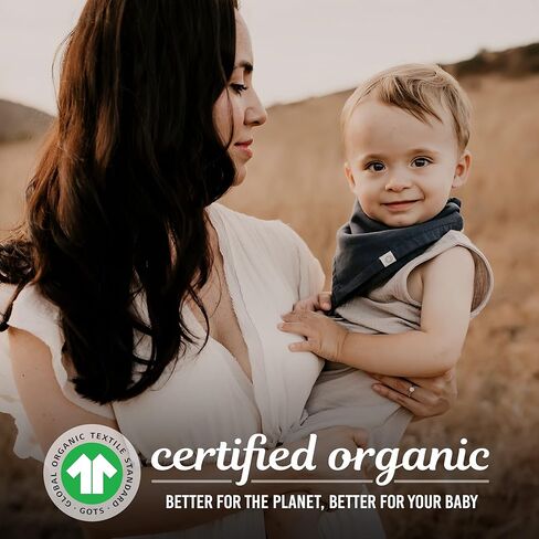 Kishu Baby Indi - Premium GOTS Certified Organic Bandana Scarf Bib (Charcoal) in Kuwait