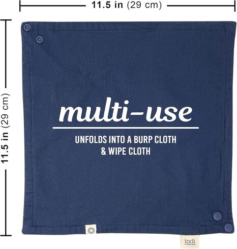 Kishu Baby Indi - Premium GOTS Certified Organic Bandana Scarf Bib (Charcoal) in Kuwait