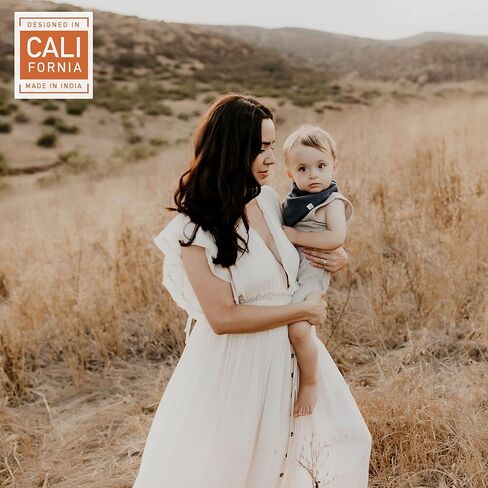 Kishu Baby Indi - Premium GOTS Certified Organic Bandana Scarf Bib (Charcoal) in Kuwait