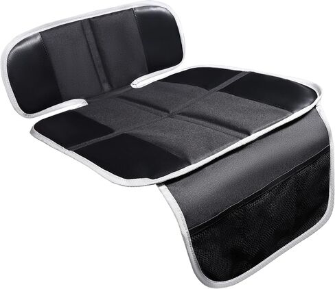 Car Seat Protector for Child Car Seat, Non-Slip Waterproof Car Seat Protector for Leather Seats with Thick Padding and Mesh Storage Pockets, Baby Seat Protectors Under Carseat in Kuwait