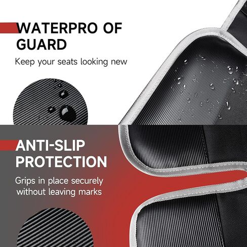 Car Seat Protector for Child Car Seat, Non-Slip Waterproof Car Seat Protector for Leather Seats with Thick Padding and Mesh Storage Pockets, Baby Seat Protectors Under Carseat in Kuwait