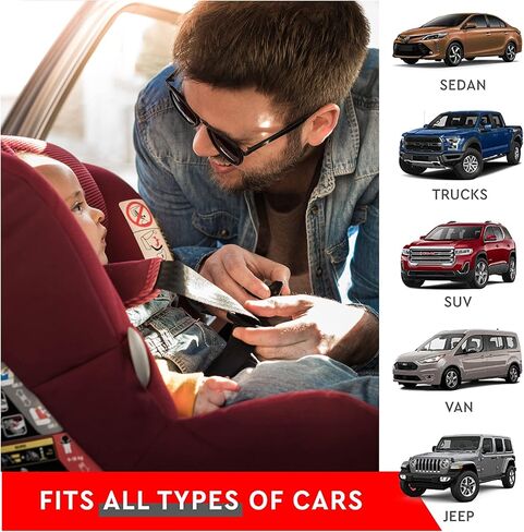 Car Seat Protector for Child Car Seat, Non-Slip Waterproof Car Seat Protector for Leather Seats with Thick Padding and Mesh Storage Pockets, Baby Seat Protectors Under Carseat in Kuwait