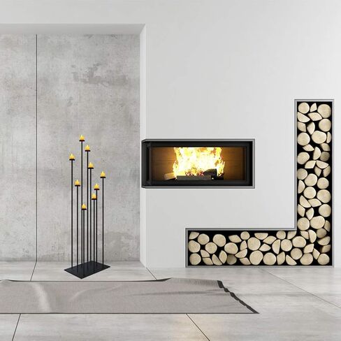 Smtyle لتقوم بها بنفسك 9 حوامل شموع ذهبية أرضية 42 بوصة قطعة مركزية طويلة القامة لديكور الزفاف باستخدام مجموعة شمع كبيرة بالحديد in Kuwait