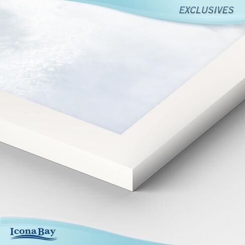 إطار صورة أبيض Icona Bay مقاس 5x7، إطار صورة مركب من الخشب القوي مقاس 5 × 7، تصميم أنيق، سطح الطاولة أو التثبيت على الحائط، مجموعة حصرية in Kuwait