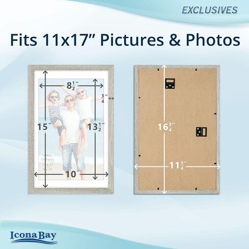 إطار صورة أبيض Icona Bay مقاس 5x7، إطار صورة مركب من الخشب القوي مقاس 5 × 7، تصميم أنيق، سطح الطاولة أو التثبيت على الحائط، مجموعة حصرية in Kuwait
