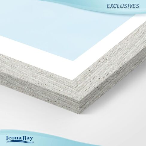 إطار صورة أبيض Icona Bay مقاس 5x7، إطار صورة مركب من الخشب القوي مقاس 5 × 7، تصميم أنيق، سطح الطاولة أو التثبيت على الحائط، مجموعة حصرية in Kuwait