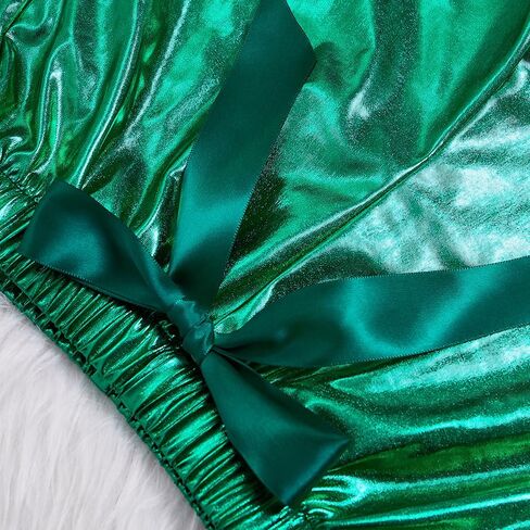ZYBOUTIC Baby Girls Metallic Shorts Sparkle Shiny Toddler Shorts PU Faux Leather Shorts Elastic Waist with Cute Headbands in Saudi Arabia