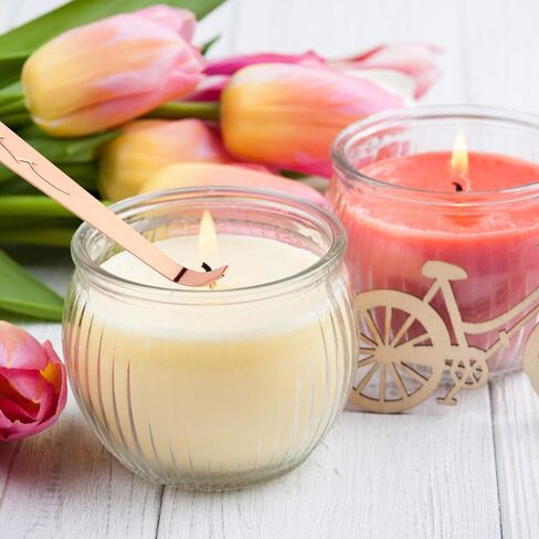 Candle Accessory Set, Candle Wick Trimmer，Candle Cutter, Candle Snuffer, 3 in 1 Candle Care Kit (Rose Gold) in Kuwait