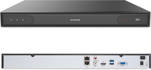 مسجل صوت فيديو ONWOTE 12MP 32 قناة NVR IP Security، مدخل 32CH 12MP/ 8MP/ 6MP/ 5MP، 32CH NVR، 4 فتحات تخزين تدعم 32 تيرابايت، تشغيل متزامن 16CH، يعمل مع مفتاح PoE القياسي in Kuwait