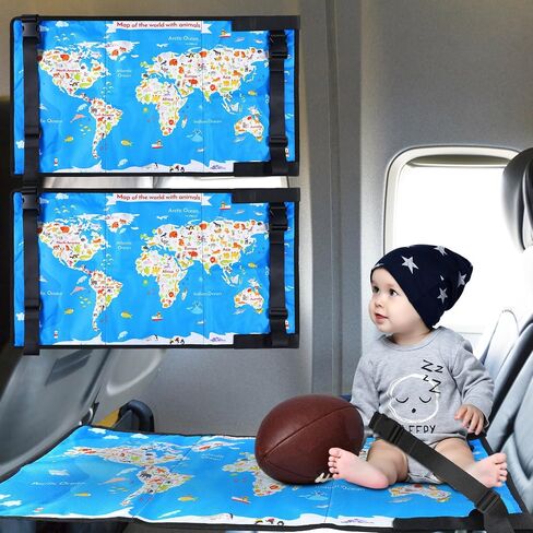 Barydat 2 Pcs Airplane Seat Extender for Kids Toddler Airplane Bed Toddler Travel Bed Baby Airplane Travel Accessories Portable Airplane Footrest Airplane Leg Rest Antislip for Flying Flights Sleeping in Saudi Arabia