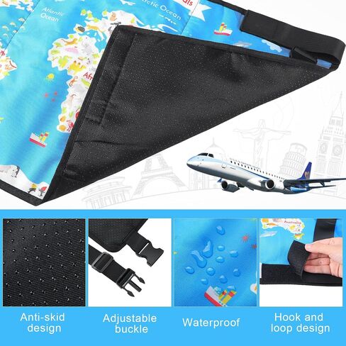 Barydat 2 Pcs Airplane Seat Extender for Kids Toddler Airplane Bed Toddler Travel Bed Baby Airplane Travel Accessories Portable Airplane Footrest Airplane Leg Rest Antislip for Flying Flights Sleeping in Saudi Arabia