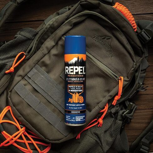 طارد البيرميثرين للملابس والعتاد الطارد للحشرات، يستخدم على المعدات الخارجية والخيام وأكياس النوم، يطرد البعوض والقراد والعث (رذاذ الأيروسول) 6.5 أونصة سائلة in Kuwait