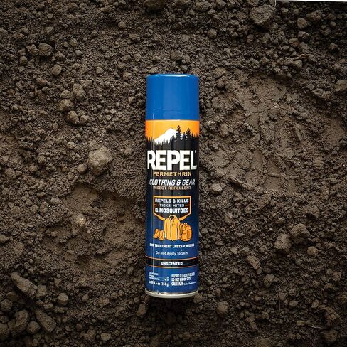 طارد البيرميثرين للملابس والعتاد الطارد للحشرات، يستخدم على المعدات الخارجية والخيام وأكياس النوم، يطرد البعوض والقراد والعث (رذاذ الأيروسول) 6.5 أونصة سائلة in Kuwait