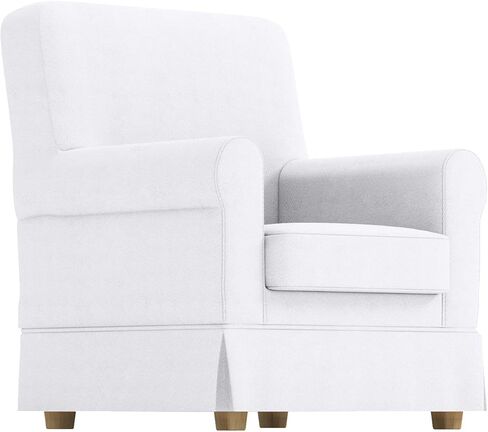 غطاء Ektorp Jennylund البديل مصنوع خصيصًا ومتوافق مع كرسي IKEA Jennylund. غطاء أريكة كرسي بذراعين (قطن أبيض متين) in Kuwait