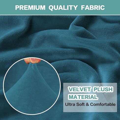 Turquoize Velvet 3 Piece T Cushion Sofa Slipcovers Sofa Cushion Covers for 3 Cushion Couch Stretch Sofa Seat Cushion Covers Individual T Cushion Slipcovers, (2 T-Cushion + 1 Box Cushion, Ivory) in Saudi Arabia