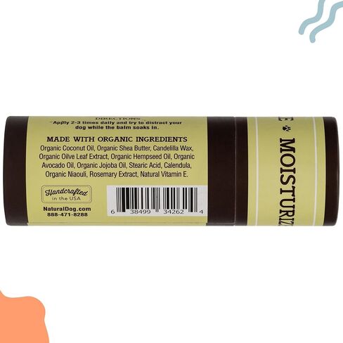 Natural Dog Company Wrinkle Balm, 2 oz. Stick, Dog Lotion for Dry Itchy Skin, Cleans Wrinkles, Yeast Infection Treatment for Dogs, Plant Based, Frenchie Dog Accessories, Made in USA in Kuwait