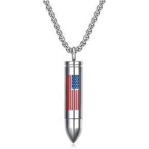 Rnivida Stainless Steel Urn Ashes Pendant Necklace with Cross Bible Verse, Urn Necklace for Men in Kuwait