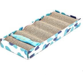 PEEKAB Cat Scratcher Cardboard Reversible Cat Scratching Pad Kitty Corrugated Scratching Bed Catnip Included (1 Pack XXL)