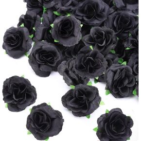 Kesoto 50pcs Pink Roses Artificial Flowers Bulk, 1.6" Small Silk Fake Roses Flower Heads for Decoration, Crafts, Wedding Centerpieces Bridal Shower Party Home Decor