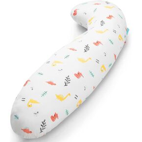 BYRIVER 35" Contour Cooling Cute Body Pillow for Kids Girls Boys Toddler, Child Hug Pillow for Sleeping, Nursery Pillow for Baby, Washable Cotton Dinasour Pillow Cover, Gifts for Kids (KL) in Kuwait