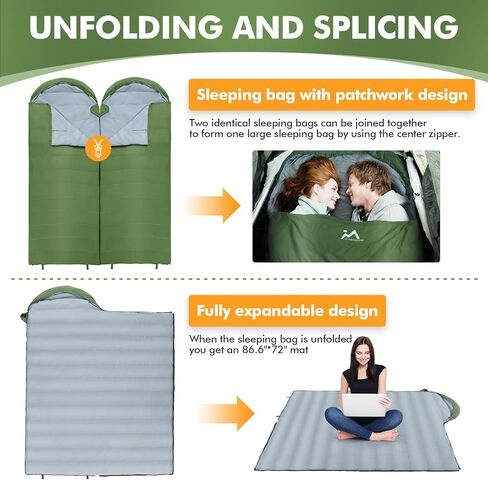 Down Sleeping Bag, 32-41℉ 600 Fill Power Sleeping Bag for Cold Weather 3 Season, Ultralight Compact Portable Backpacking Sleeping Bag with Compression Sack for Adults Youth Camping Hiking in Kuwait