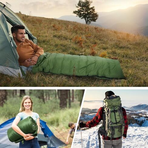 Down Sleeping Bag, 32-41℉ 600 Fill Power Sleeping Bag for Cold Weather 3 Season, Ultralight Compact Portable Backpacking Sleeping Bag with Compression Sack for Adults Youth Camping Hiking in Kuwait