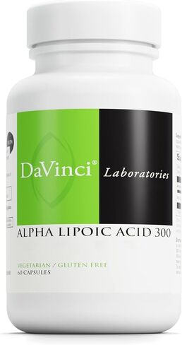 Davinci Labs Alpha Lipoic Acid 300 - Dietary Supplement to Support Metabolism and Healthy Collagen Levels - with 300 mg Alpha Lipoic Acid per Capsule - Gluten-Free - 60 Vegetarian Capsules in Saudi Arabia