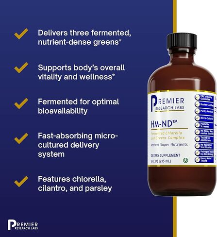 Premier HM-ND, Fermented Chlorella and Greens Complex. Dietary Supplement 8 fl oz in Saudi Arabia
