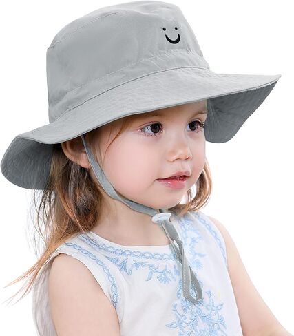 MaxNova Toddler Sun Hat Smile Face UPF 50+ Baby Bucket Hat for Boys Girls 0-5 Years in Saudi Arabia