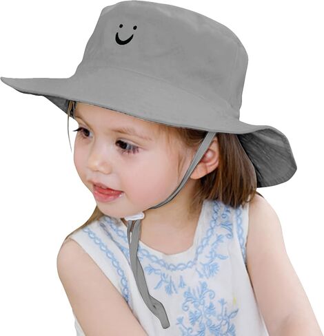 MaxNova Toddler Sun Hat Smile Face UPF 50+ Baby Bucket Hat for Boys Girls 0-5 Years in Saudi Arabia