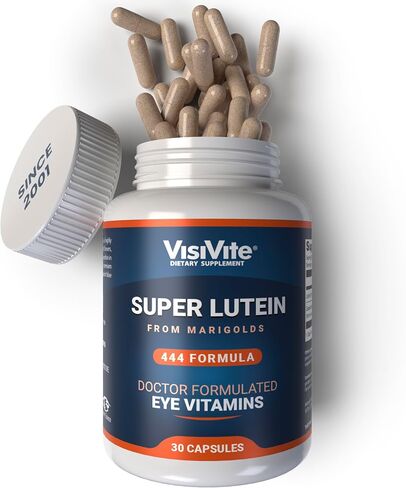 Super Lutein 444 Eye - Unique & Clear Eye Vitamins - Lutein Max Vision Vitamins for Eyes - Zeaxanthin Plus Lutein Eye Vitamins - Clear Eye Supplements for Adults in Saudi Arabia