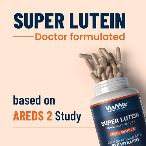 Super Lutein 444 Eye - Unique & Clear Eye Vitamins - Lutein Max Vision Vitamins for Eyes - Zeaxanthin Plus Lutein Eye Vitamins - Clear Eye Supplements for Adults in Saudi Arabia